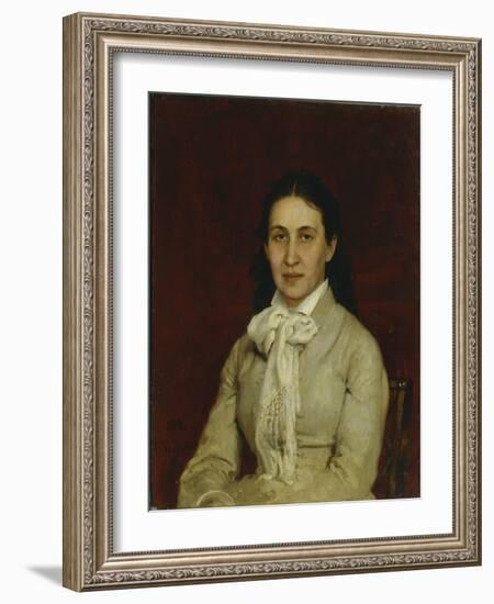Portrait of Yelizaveta Grigoryevna Mamontova (1847-190), 1878-Ilya Yefimovich Repin-Framed Giclee Print