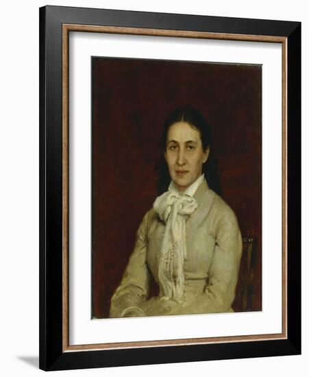 Portrait of Yelizaveta Grigoryevna Mamontova (1847-190), 1878-Ilya Yefimovich Repin-Framed Giclee Print