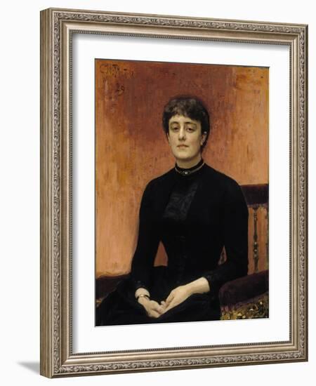 Portrait of Yelizaveta Zvantseva (1864-192)-Ilya Yefimovich Repin-Framed Giclee Print