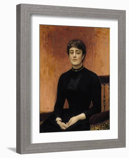 Portrait of Yelizaveta Zvantseva (1864-192)-Ilya Yefimovich Repin-Framed Giclee Print