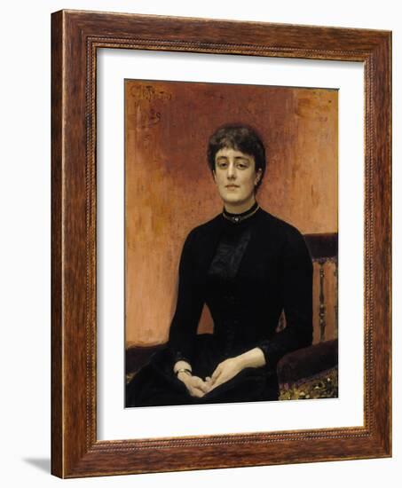 Portrait of Yelizaveta Zvantseva (1864-192)-Ilya Yefimovich Repin-Framed Giclee Print