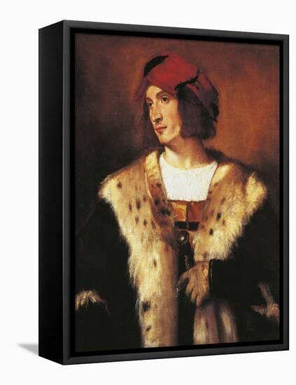 Portrait of Young Man Dressed in Fur, 1535-Titian (Tiziano Vecelli)-Framed Premier Image Canvas