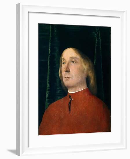 Portrait of Young Man in Red Suit-null-Framed Giclee Print