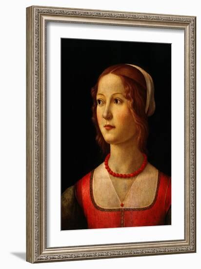 Portrait of Young Woman, 1485-Domenico Ghirlandaio-Framed Giclee Print