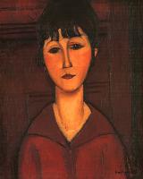 Portrait of Young Woman, c.1916-Amedeo Modigliani-Framed Textured Art