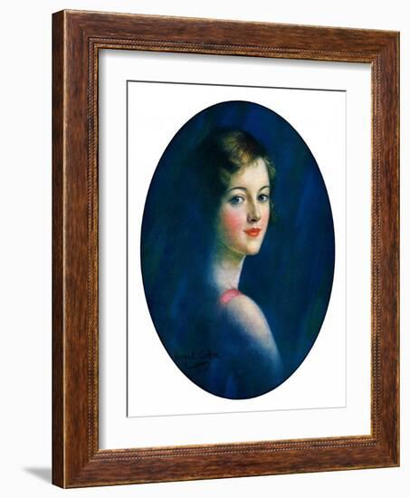 "Portrait of Young Woman,"March 8, 1930-William Haskell Coffin-Framed Giclee Print