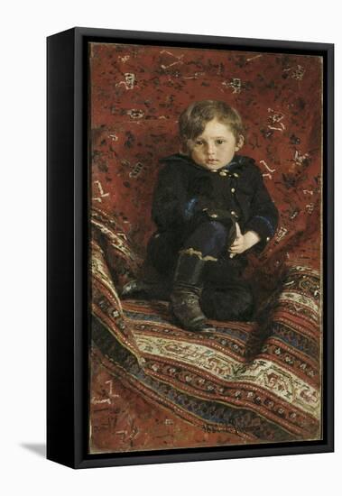 Portrait of Yury Repin, The-Ilya Yefimovich Repin-Framed Premier Image Canvas