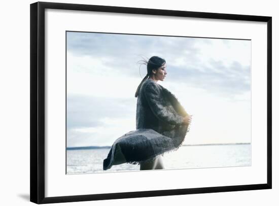 Portrait on the Shores of Iceland.-Yuliya Yafimik-Framed Photographic Print