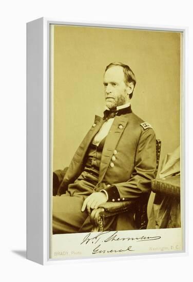 Portrait Photograph of William Tecumseh Sherman-Mathew Brady-Framed Premier Image Canvas