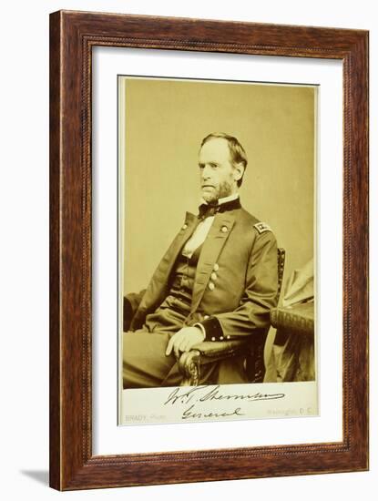 Portrait Photograph of William Tecumseh Sherman-Mathew Brady-Framed Photographic Print