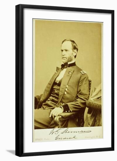 Portrait Photograph of William Tecumseh Sherman-Mathew Brady-Framed Photographic Print