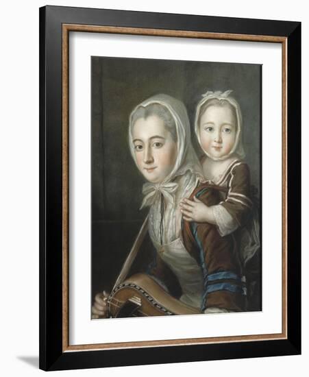 Portrait présumé de madame de Bourgogne et sa fille-null-Framed Giclee Print