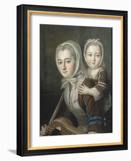 Portrait présumé de madame de Bourgogne et sa fille-null-Framed Giclee Print