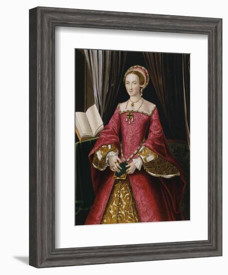 Portrait Print after Elizabeth Tudor-Hans Holbein the Younger-Framed Giclee Print