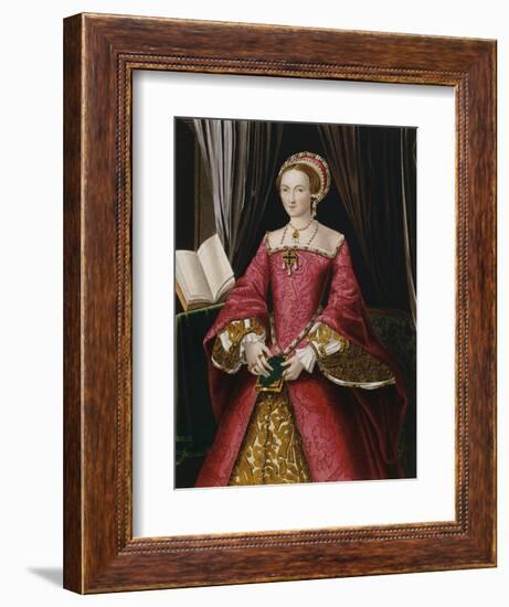 Portrait Print after Elizabeth Tudor-Hans Holbein the Younger-Framed Giclee Print