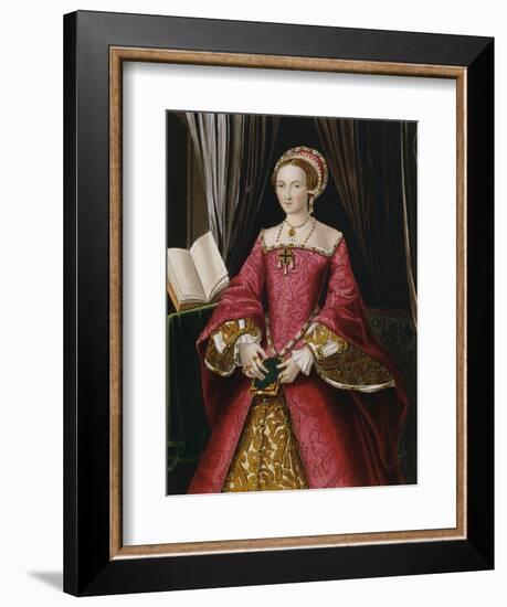 Portrait Print after Elizabeth Tudor-Hans Holbein the Younger-Framed Giclee Print