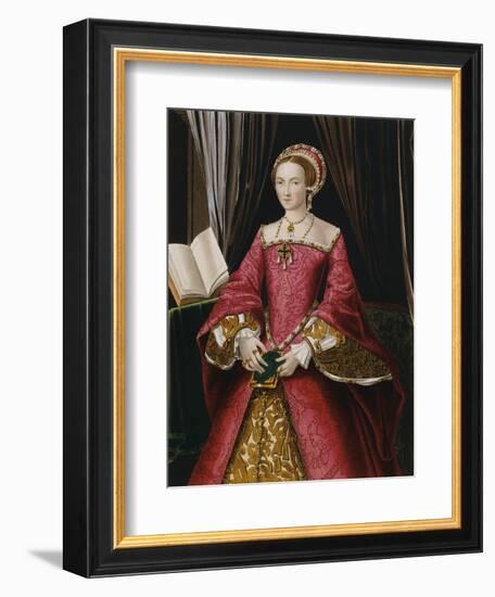 Portrait Print after Elizabeth Tudor-Hans Holbein the Younger-Framed Giclee Print
