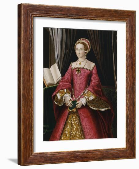 Portrait Print after Elizabeth Tudor-Hans Holbein the Younger-Framed Giclee Print