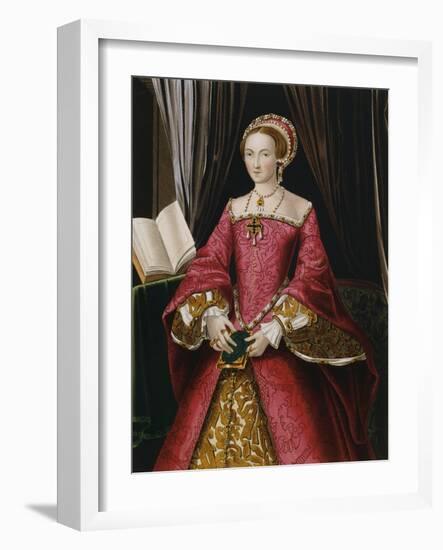 Portrait Print after Elizabeth Tudor-Hans Holbein the Younger-Framed Giclee Print