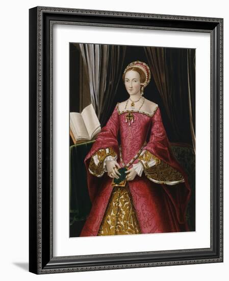 Portrait Print after Elizabeth Tudor-Hans Holbein the Younger-Framed Giclee Print