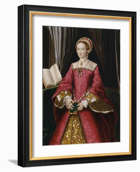 Portrait Print after Elizabeth Tudor-Hans Holbein the Younger-Framed Giclee Print