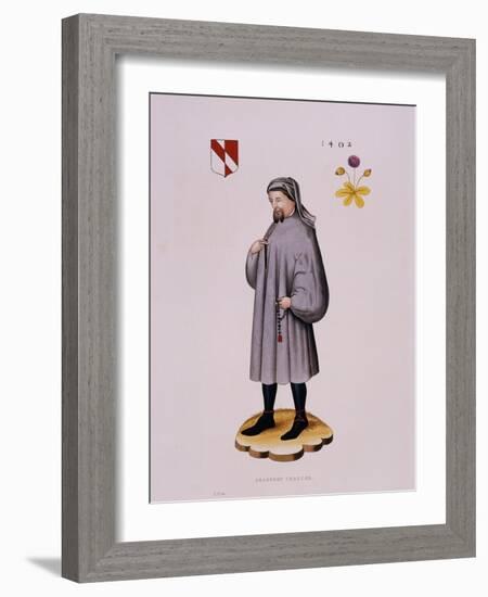 Portrait Print of Geoffrey Chaucer-null-Framed Giclee Print