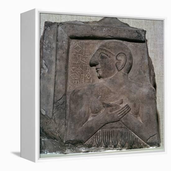 Portrait-relief of Enannatum I. Artist: Unknown-Unknown-Framed Premier Image Canvas