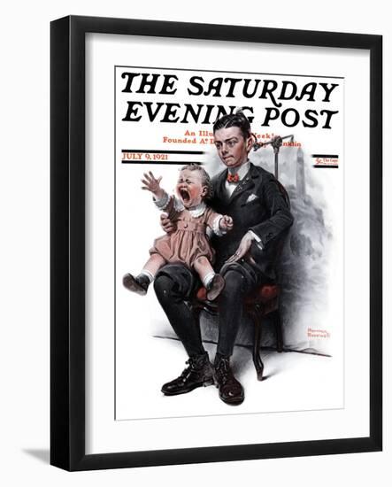 "Portrait" Saturday Evening Post Cover, July 9,1921-Norman Rockwell-Framed Giclee Print