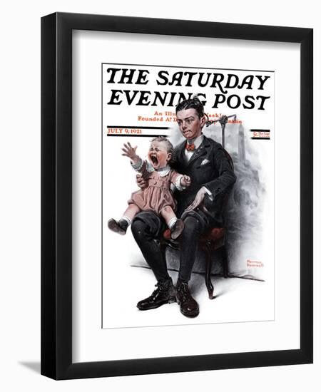 "Portrait" Saturday Evening Post Cover, July 9,1921-Norman Rockwell-Framed Giclee Print