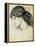 Portrait Sketch of a Ladies Head by Dante Gabriel Rossetti-Stapleton Collection-Framed Premier Image Canvas