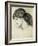 Portrait Sketch of a Ladies Head by Dante Gabriel Rossetti-Stapleton Collection-Framed Giclee Print