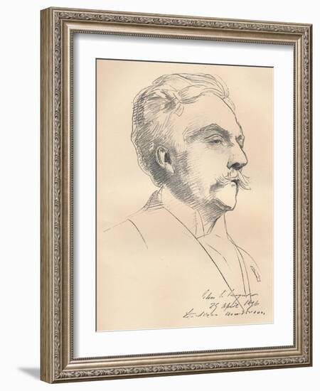 'Portrait-Sketch of M. Gabriel Faure', c1889-John Singer Sargent-Framed Giclee Print