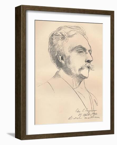 'Portrait-Sketch of M. Gabriel Faure', c1889-John Singer Sargent-Framed Giclee Print