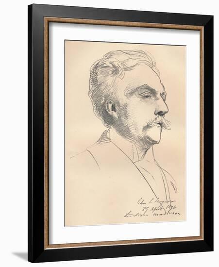 'Portrait-Sketch of M. Gabriel Faure', c1889-John Singer Sargent-Framed Giclee Print