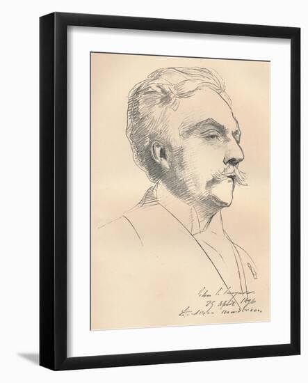 'Portrait-Sketch of M. Gabriel Faure', c1889-John Singer Sargent-Framed Giclee Print