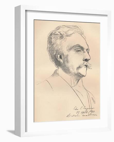 'Portrait-Sketch of M. Gabriel Faure', c1889-John Singer Sargent-Framed Giclee Print