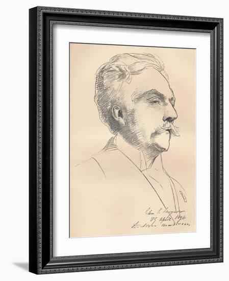 'Portrait-Sketch of M. Gabriel Faure', c1889-John Singer Sargent-Framed Giclee Print