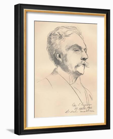 'Portrait-Sketch of M. Gabriel Faure', c1889-John Singer Sargent-Framed Giclee Print