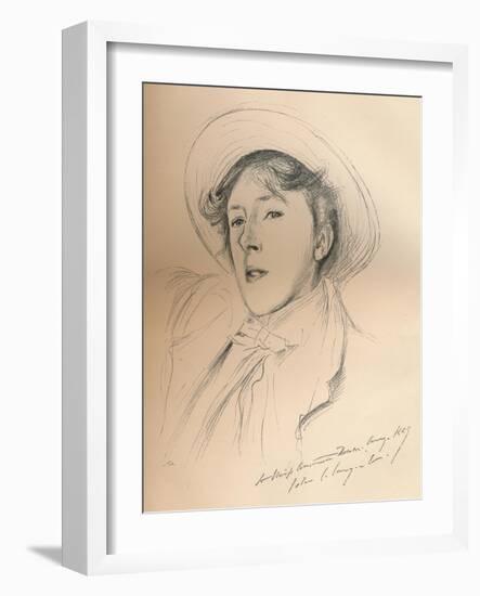 'Portrait sketch of Miss Violet Paget (Vernon Lee)', c1881-John Singer Sargent-Framed Giclee Print