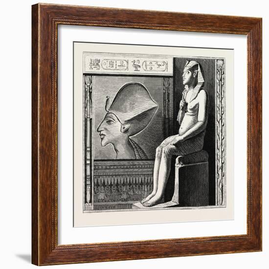 Portrait Statue and Relief of the Fanatical King Amenophis Iv. Egypt, 1879-null-Framed Giclee Print