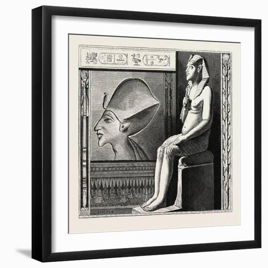 Portrait Statue and Relief of the Fanatical King Amenophis Iv. Egypt, 1879-null-Framed Giclee Print