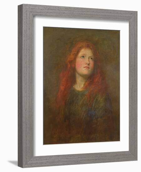 Portrait Study of a Girl with Red Hair, C.1885-George Frederick Watts-Framed Giclee Print