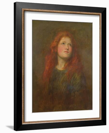 Portrait Study of a Girl with Red Hair, C.1885-George Frederick Watts-Framed Giclee Print