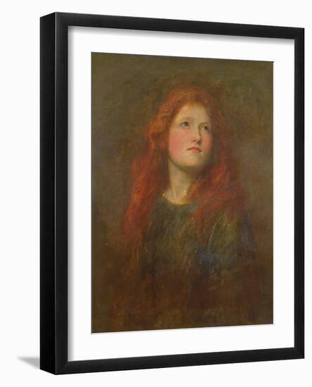 Portrait Study of a Girl with Red Hair, C.1885-George Frederick Watts-Framed Giclee Print