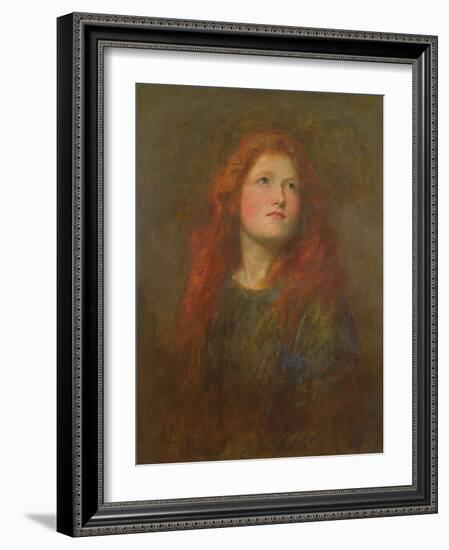 Portrait Study of a Girl with Red Hair, C.1885-George Frederick Watts-Framed Giclee Print
