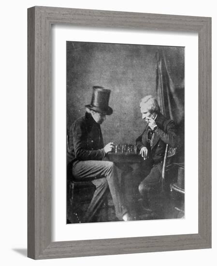 Portrait Study of Chess Players, to Show How Negatives Can Be Used to Make Any Number of Positives-Bernard Hoffman-Framed Photographic Print
