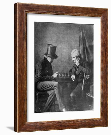 Portrait Study of Chess Players, to Show How Negatives Can Be Used to Make Any Number of Positives-Bernard Hoffman-Framed Photographic Print