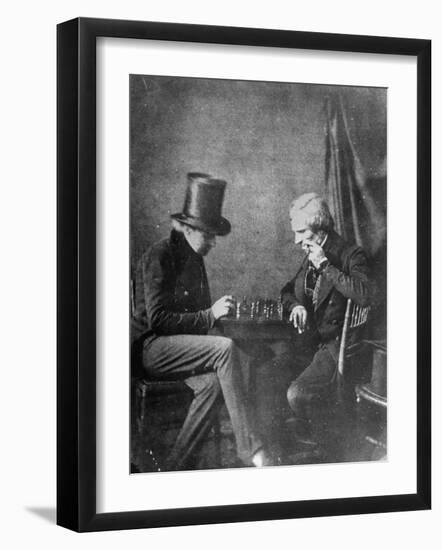 Portrait Study of Chess Players, to Show How Negatives Can Be Used to Make Any Number of Positives-Bernard Hoffman-Framed Photographic Print