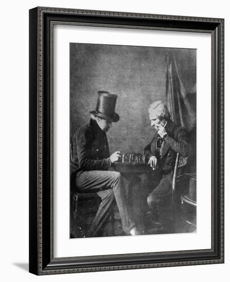 Portrait Study of Chess Players, to Show How Negatives Can Be Used to Make Any Number of Positives-Bernard Hoffman-Framed Photographic Print