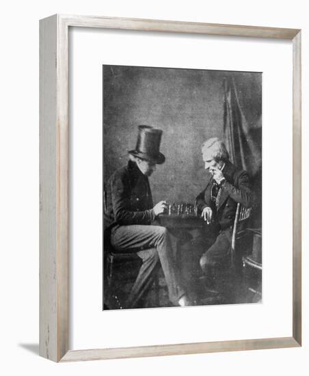 Portrait Study of Chess Players, to Show How Negatives Can Be Used to Make Any Number of Positives-Bernard Hoffman-Framed Photographic Print